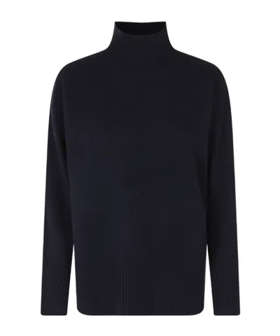 Roberto Collina Ribbed-trim Turtleneck Sweater In Black