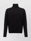 Roberto Collina Turtleneck Wool Sweater Long Sleeves In Black