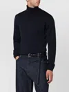 Roberto Collina High-necked Long-sleeve Knitted Sweater In Blue
