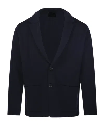 Roberto Collina Two-button Patch-pocket Blazer In Black