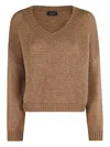 Roberto Collina Relaxed Fit Alpaca Blend Sweater In Brown