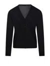 Roberto Collina V-neckline Ribbed Cuffs Long Sleeves
