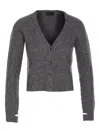Roberto Collina Button Long-sleeved Sweater In Gray