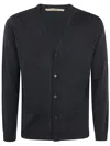 Roberto Collina Button-up Fine-knit Cardigan In Blue