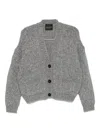 Roberto Collina V-neck Cardigan In Gray
