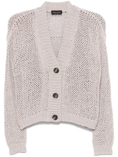Roberto Collina V-neck Cardigan In Grigio