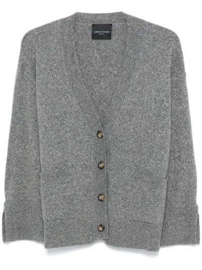 Roberto Collina V-neck Cardigan In Grey