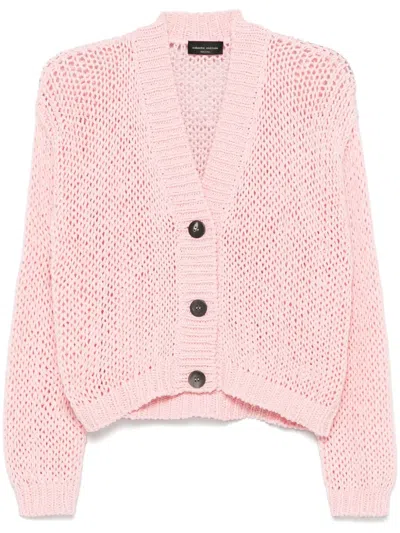 Roberto Collina V-neck Cardigan In Pink