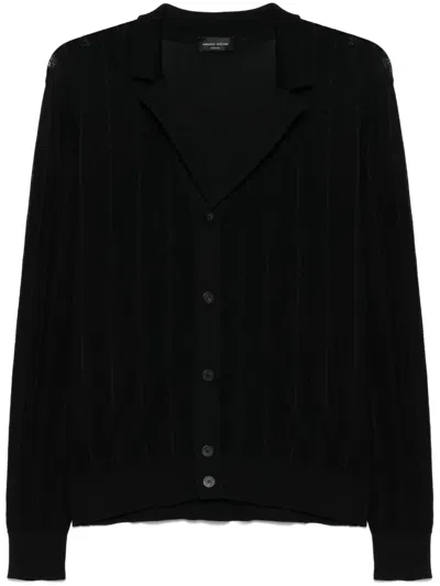 Roberto Collina V-neck Cardigan In Schwarz