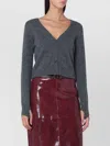 Roberto Collina Short Anthracite Gray Cashmere Cardigan In Multi