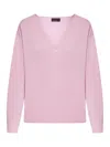Roberto Collina Long-sleeved Sweater In Pink