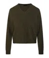 Roberto Collina V-neck Knitted Sweater In Green