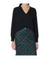 Roberto Collina V-neck Long-sleeved Sweater In Black