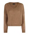 Roberto Collina Relaxed Fit Alpaca Blend Sweater In Brown