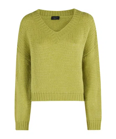 ROBERTO COLLINA V-NECK LONG-SLEEVED SWEATER