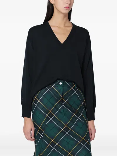 Roberto Collina V-neck Long Sweater In Multi