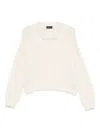 Roberto Collina V-neck "ml" Sweater In White