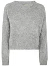 Roberto Collina V Neck Over Sweater Clothing In Grey