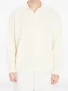 Roberto Collina Merino Wool And Cashmere Blend Polo Sweater In White