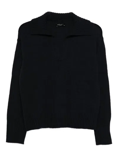 ROBERTO COLLINA ROBERTO COLLINA V-NECK WOOL POLO SWEATER CLOTHING