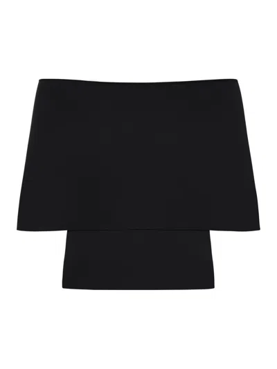 Roberto Collina Boat Neck Sweater In Viscose In Black