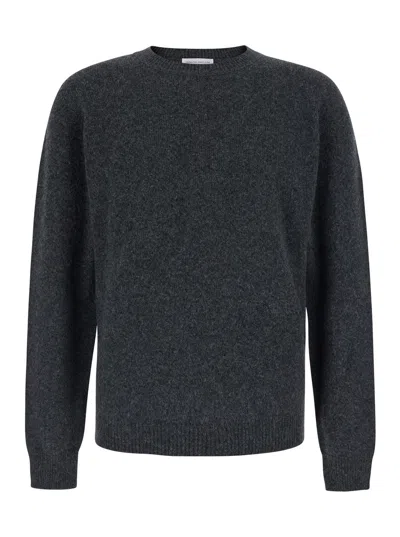 Roberto Collina Virgin Wool Blend Crew Neck Sweater In Gray