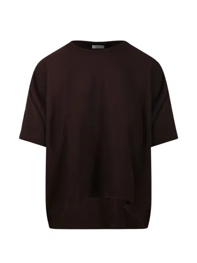 Roberto Collina Viscose Jersey T-shirt In Brown