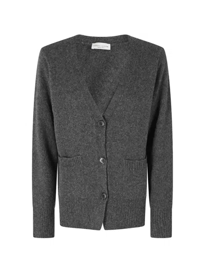 Roberto Collina V-neck Button-up Cardigan In Gray