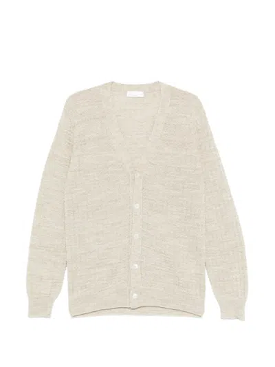 Roberto Collina V-neck Cardigan In Brown