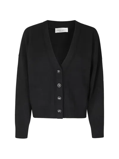 Roberto Collina V-neck Knitted Cardigan In Black