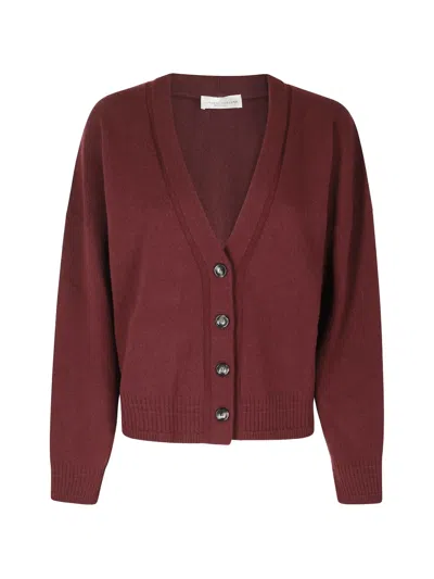Roberto Collina V-neck Knitted Cardigan In Red