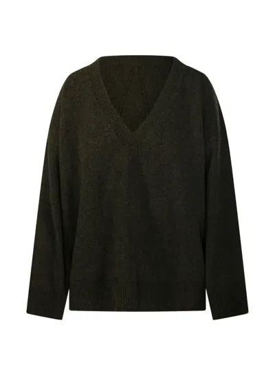 Roberto Collina V-neck Sweater In Green