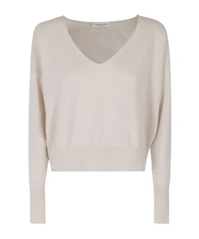 Roberto Collina V-neck Long-sleeve Sweater In White