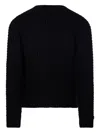 Roberto Collina Waffle-knit Button Cardigan In Black