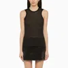 Roberto Collina White Cotton Blend Crew-neck Tank Top In White