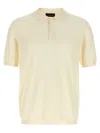 Roberto Collina Ribbed Collar Cotton Polo Shirt In White