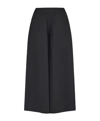 Roberto Collina Wide-leg Casual Pants In Black