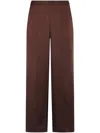 Roberto Collina Wide-leg Trousers With Smooth Finish In Brown
