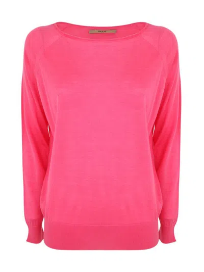 Roberto Collina Wide Neckline Pullover In Multicolor
