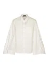 ROBERTO COLLINA WIDE-SLEEVED PATCHED POCKET FLARE SHIRT