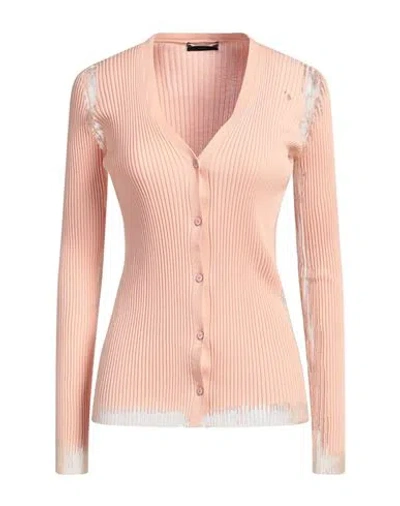 Roberto Collina Woman Cardigan Apricot Size M Cotton, Polyester In Orange