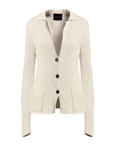 Roberto Collina Woman Cardigan Beige Size S Cotton In Neutral