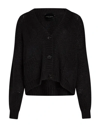Roberto Collina Woman Cardigan Black Size L Baby Alpaca Wool, Polyamide, Wool