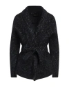 Roberto Collina Woman Cardigan Black Size L Mohair Wool, Nylon, Wool, Elastane