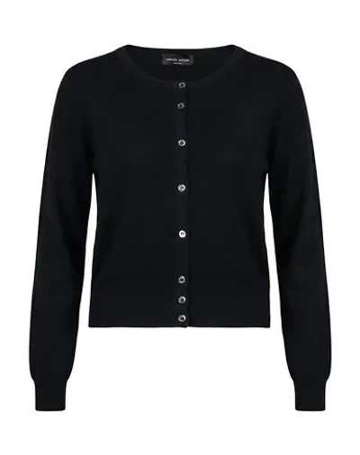 Roberto Collina Woman Cardigan Black Size L Viscose, Polyester