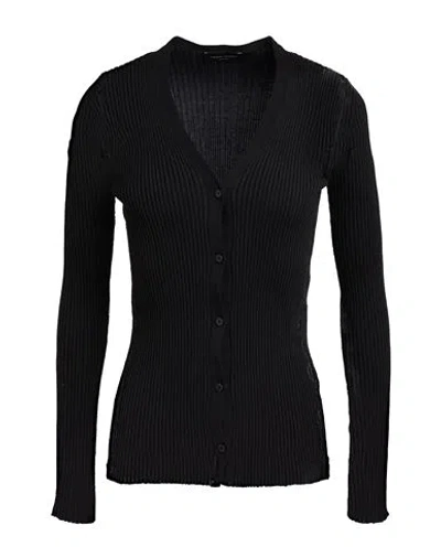 Roberto Collina Woman Cardigan Black Size S Cotton, Polyester