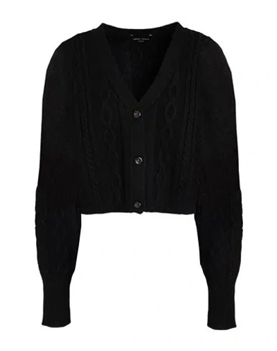 Roberto Collina Woman Cardigan Black Size M Merino Wool, Baby Alpaca Wool, Nylon