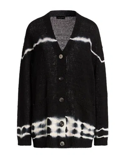 Roberto Collina Woman Cardigan Black Size S Cotton, Polyamide