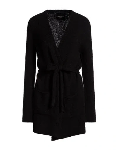 Roberto Collina Woman Cardigan Black Size S Merino Wool, Silk