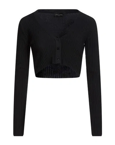 Roberto Collina Woman Cardigan Black Size S Viscose, Polyester